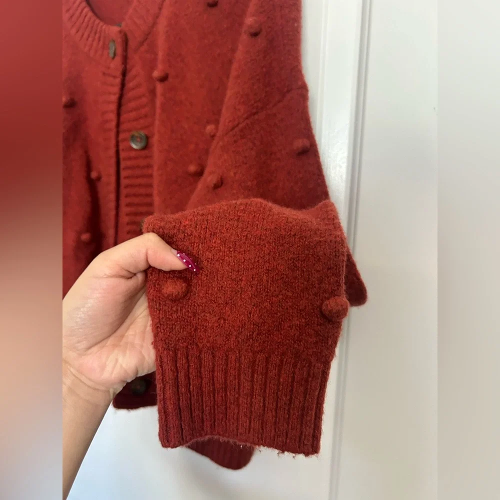 Madewell Bobble Colburne Cardigan Coziest Yarn size M chic 90s cottagecore boho - Picture 7 of 12
